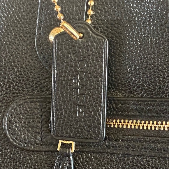 Coach Black Pebbled Leather Taylor Tote - Picture 9 of 12